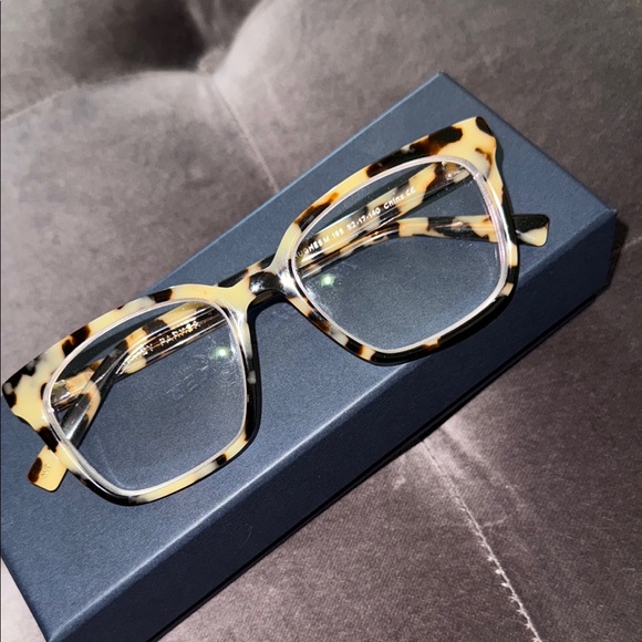 Warby Parker Hughes Medium in Marzipan Tortoise Shell EyeGlass Frames , EUC - Picture 1 of 8